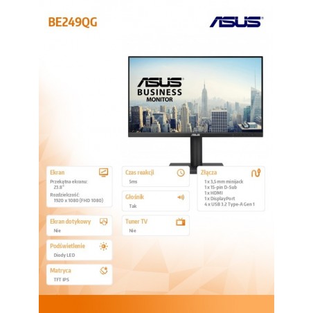 Monitor 23.8 cala BE249QG IPS 120Hz HDMI DP 4XUSB