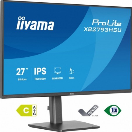 Monitor 27 cali XB2793HSU-B1 IPS, HDMI, DP, 2x2W, 2xUSB, 350cd, 1500:1, HAS 150/PIVOT