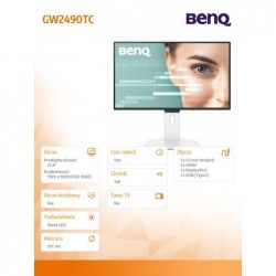 Monitor 23.8 cala GW2490TC LED 5ms/144Hz/IPS/HDMI Monitor 23.8 cala GW2490TC LED 5ms/144Hz/IPS/HDMI