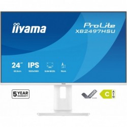 Monitor ProLite 23.8 cala XB2497HSU-W1  IPS,FHD,HDMI,DP,120Hz,350CD,2xUSBv3.2, 2xUSB-C, GW 5lat, HAS 150/PIVOT, BIAŁY