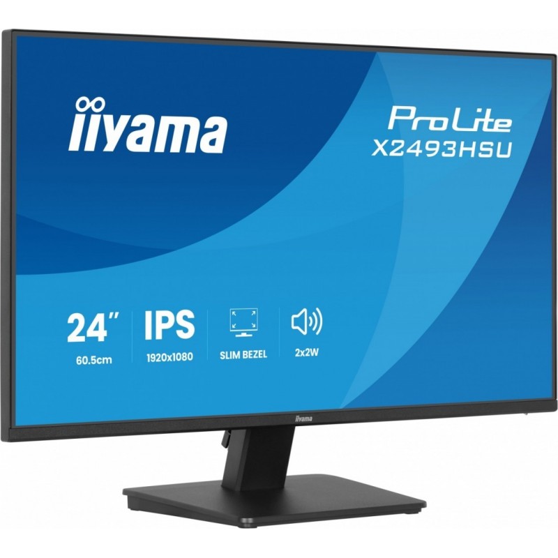 Monitor 24 cale X2493HSU-B1 IPS,FHD,HDMI,DP,120Hz, 1500:1, 2xUSB, 350cd, cienka ramka z 4 stron Monitor 24 cale X2493HSU-B1 IPS,FHD,HDMI,DP,120Hz, 1500:1, 2xUSB, 350cd, cienka ramka z 4 stron