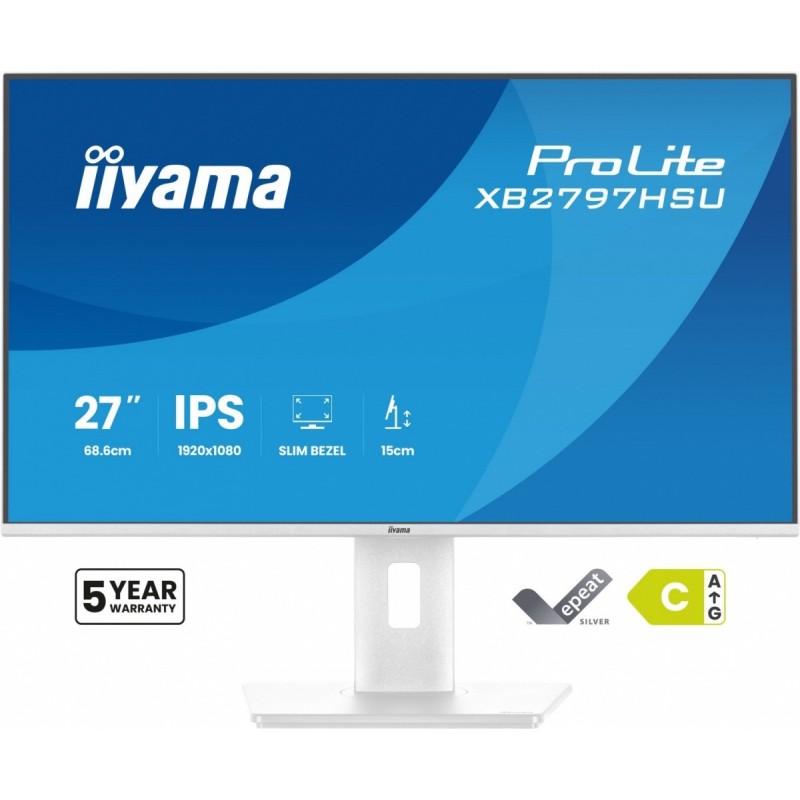 Monitor 27 cali XB2797HSU-W1 IPS, FHD, HDMI, DP, 120Hz, 2xUSBv3.2, 2xUSB-C, 350 CD, x2W, HAS 150/PIVOT, Biały Monitor 27 cali XB2797HSU-W1 IPS, FHD, HDMI, DP, 120Hz, 2xUSBv3.2, 2xUSB-C, 350 CD, x2W, HAS 150/PIVOT, Biały