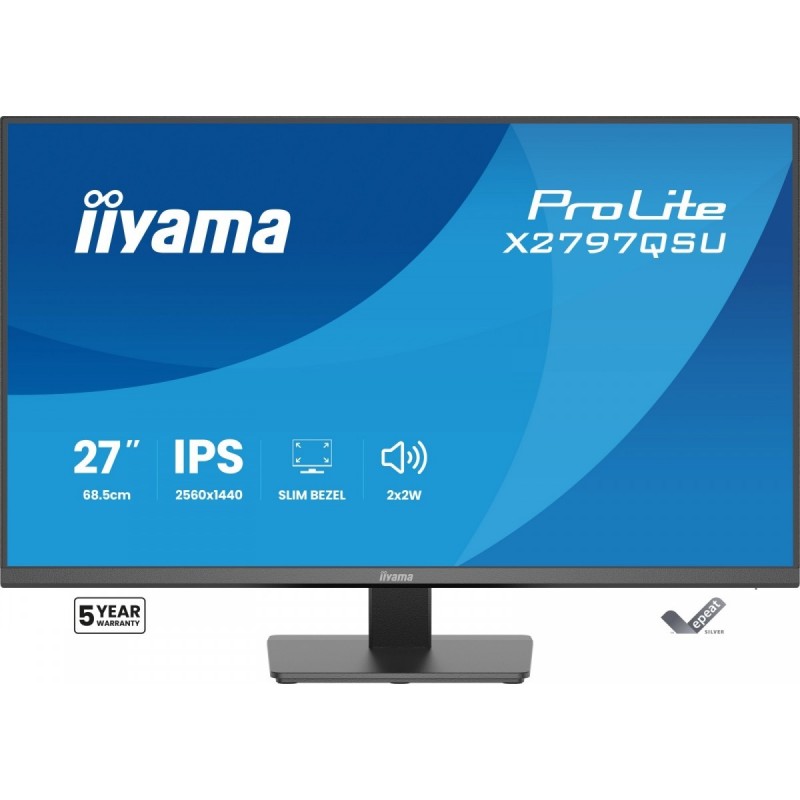 Monitor 27 cali X2797QSU-B1 IPS,QHD,HDMI,DP,350cd, 75Hz, 4x USB, bezramkowy Monitor 27 cali X2797QSU-B1 IPS,QHD,HDMI,DP,350cd, 75Hz, 4x USB, bezramkowy