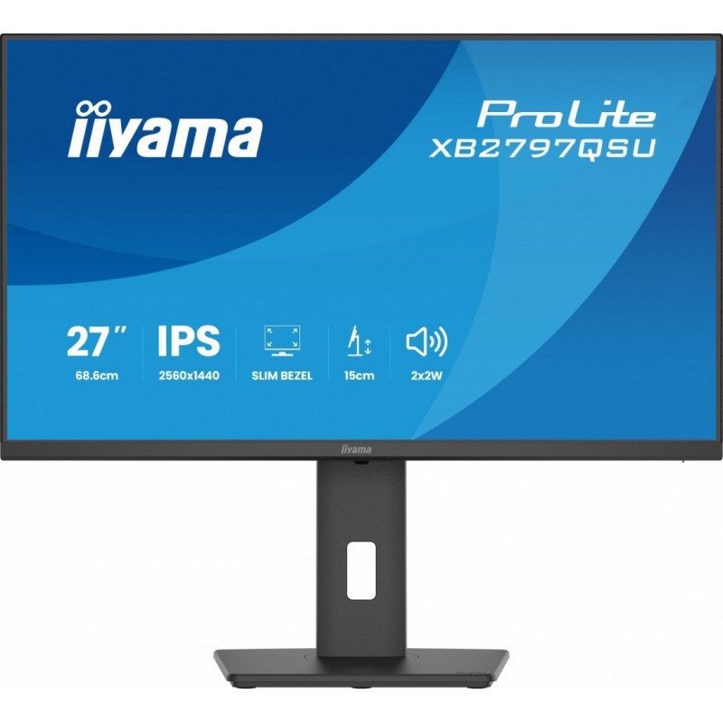 Monitor ProLite  27 cali XB2797QSU-B1 IPS,QHD,2xHDMI,DP,350cd,75Hz,1000:1,     USB HUB,x4 ((2x Type-A v.3.2 Gen 1 (5Gbps, 4.5W) 