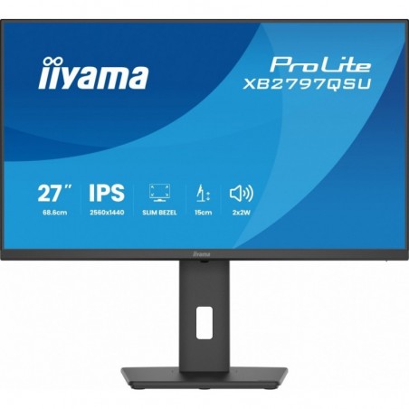 Monitor ProLite  27 cali XB2797QSU-B1 IPS,QHD,2xHDMI,DP,350cd,75Hz,1000:1,     USB HUB,x4 ((2x Type-A v.3.2 Gen 1 (5Gbps, 4.5W) 