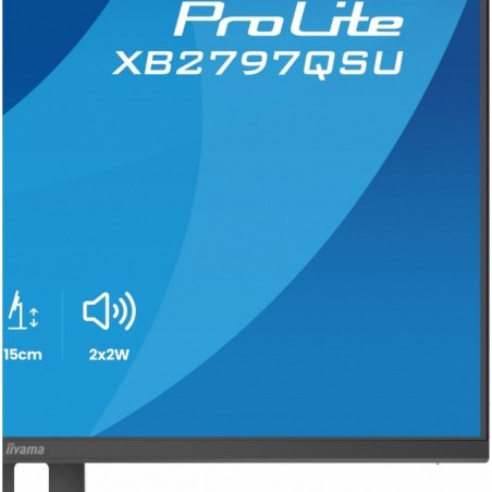 Monitor ProLite  27 cali XB2797QSU-B1 IPS,QHD,2xHDMI,DP,350cd,75Hz,1000:1,     USB HUB,x4 ((2x Type-A v.3.2 Gen 1 (5Gbps, 4.5W) 