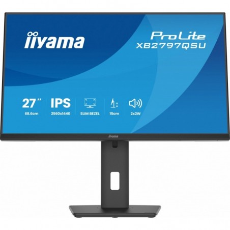 Monitor ProLite  27 cali XB2797QSU-B1 IPS,QHD,2xHDMI,DP,350cd,75Hz,1000:1,     USB HUB,x4 ((2x Type-A v.3.2 Gen 1 (5Gbps, 4.5W) 