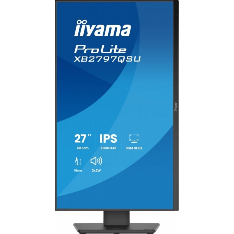 Monitor ProLite  27 cali XB2797QSU-B1 IPS,QHD,2xHDMI,DP,350cd,75Hz,1000:1,     USB HUB,x4 ((2x Type-A v.3.2 Gen 1 (5Gbps, 4.5W) 