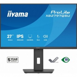 Monitor ProLite  27 cali XB2797QSU-B1 IPS,QHD,2xHDMI,DP,350cd,75Hz,1000:1,     USB HUB,x4 ((2x Type-A v.3.2 Gen 1 (5Gbps, 4.5W) 