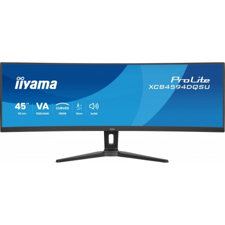 Monitor ProLite 44.5 cala XCB4594DQSU-B1 ,VA,DQHD,2xDP,2xHDMI,1500R,32:9,      450 cd/m2,  3000:1, USB HUB x4 (2x Type-A, 2x Typ