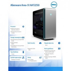 Komputer Alienware Area-51 AAT2250 Win 11 Home / Intel Core Ultra 9 / 64GB / 6TB / RTX5090 / 2Y Alienware Elite Care