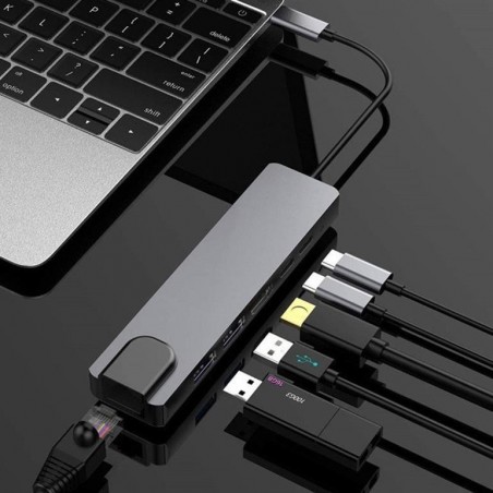 Adapter USB-C Hub USB-C/A LAN HDMI