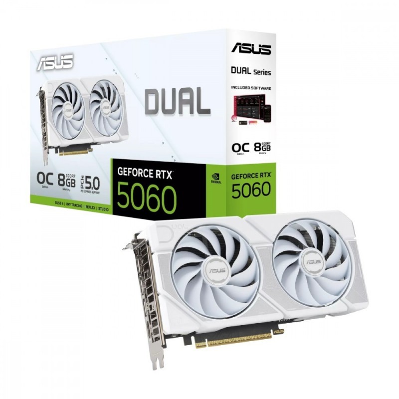 Karta graficzna GeForce RTX 5060 DUAL OC WHITE 8G GDDR7 128BIT HDMI/3DP