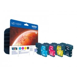 BROTHER LC1100HYVALBP Zestaw Brother LC1100HY CMYK Blister Pack 900str MFC6490CW / DCP6690CW BROTHER LC1100HYVALBP Zestaw Brother LC1100HY CMYK Blister Pack 900str MFC6490CW / DCP6690CW