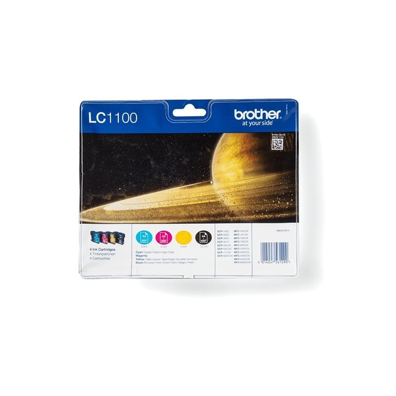 BROTHER LC1100VALBP Zestaw Brother LC1100 CMYK Blister Pack 450str MFC6490CW / DCP6690CW