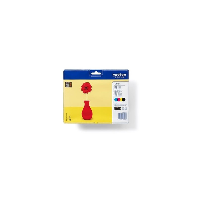 BROTHER LC121VALBP Zestaw Brother LC 121 CMYK Blister Pack 300str DCP-J132W / DCP-J152W