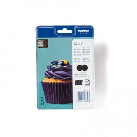 BROTHER LC123BKBP2 Tusz Brother LC123BKBP2 black Blister Pack (dwupak) 600str MFC-J4510DW BROTHER LC123BKBP2 Tusz Brother LC123BKBP2 black Blister Pack (dwupak) 600str MFC-J4510DW