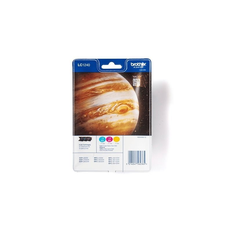 BROTHER LC1240RBWBP Zestaw Brother LC1240RBWBP CMY Blister Pack 600str DCP-J925DW / MFC-J430W