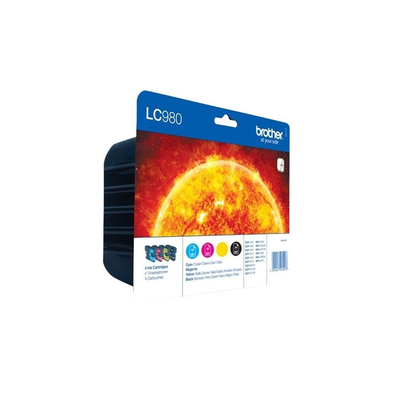 BROTHER LC980VALBP Zestaw Brother LC980 CMYK Blister Pack 300str DCP145C / DCP165C / MFC250C