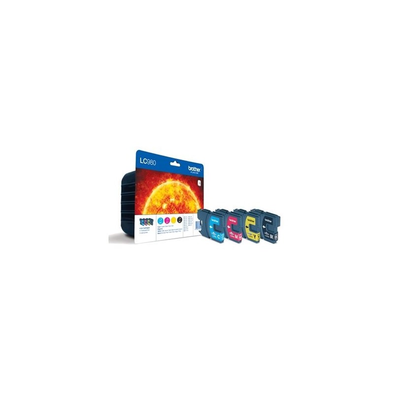 BROTHER LC980VALBP Zestaw Brother LC980 CMYK Blister Pack 300str DCP145C / DCP165C / MFC250C