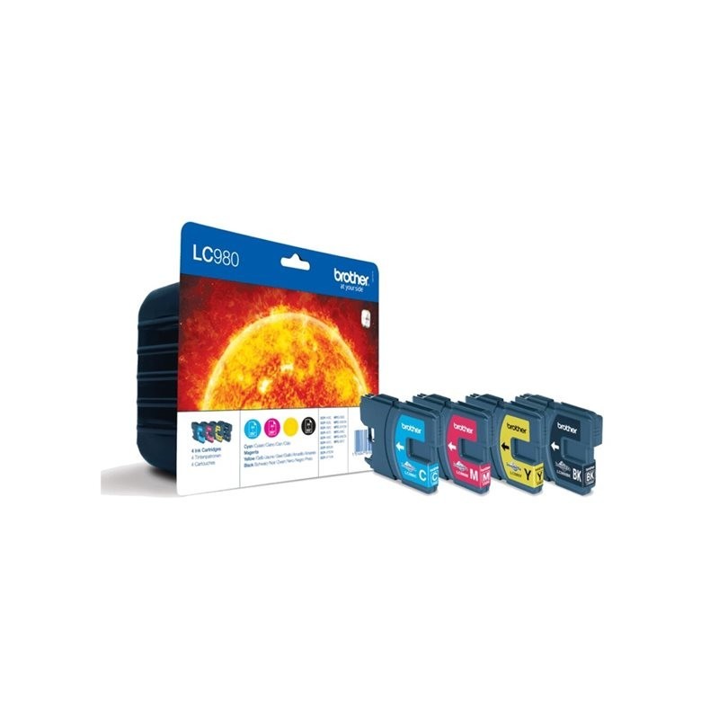 BROTHER LC980VALBP Zestaw Brother LC980 CMYK Blister Pack 300str DCP145C / DCP165C / MFC250C