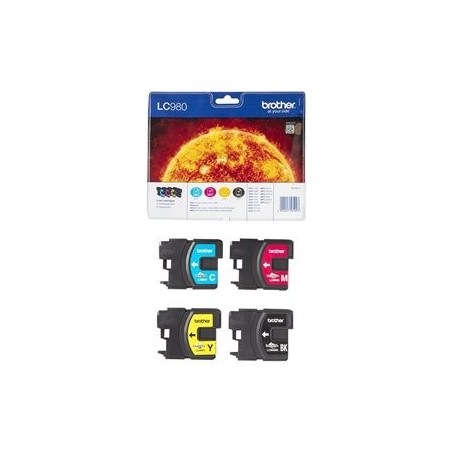 BROTHER LC980VALBP Zestaw Brother LC980 CMYK Blister Pack 300str DCP145C / DCP165C / MFC250C