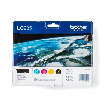 BROTHER LC985VALBP Zestaw Brother LC985 CMYK Blister Pack 300str DCP-J125 / J315W / J515W BROTHER LC985VALBP Zestaw Brother LC985 CMYK Blister Pack 300str DCP-J125 / J315W / J515W