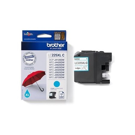 BROTHER LC225XLC Brother LC225XLC Cartus cyan de capacitate mare - 1.200 pagini BROTHER LC225XLC Brother LC225XLC Cartus cyan de capacitate mare - 1.200 pagini