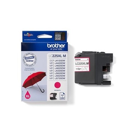 BROTHER LC225XLM Brother LC225XLM Cartus magenta de capacitate mare - 1.200 pagini BROTHER LC225XLM Brother LC225XLM Cartus magenta de capacitate mare - 1.200 pagini