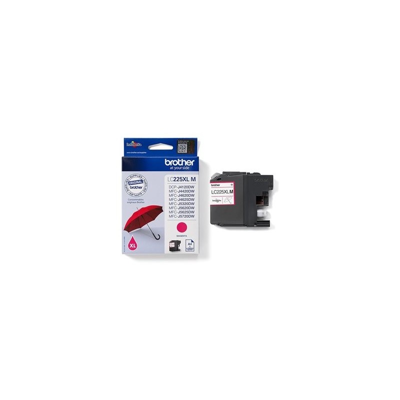 BROTHER LC225XLM Brother LC225XLM Cartus magenta de capacitate mare - 1.200 pagini BROTHER LC225XLM Brother LC225XLM Cartus magenta de capacitate mare - 1.200 pagini
