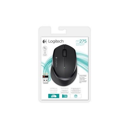 LOGITECH M280 Mouse right-handed optical 3 buttons wireless 2.4 GHz USB wireless receiver black