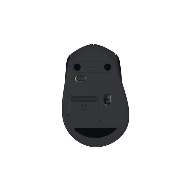 LOGITECH M280 Mouse right-handed optical 3 buttons wireless 2.4 GHz USB wireless receiver black