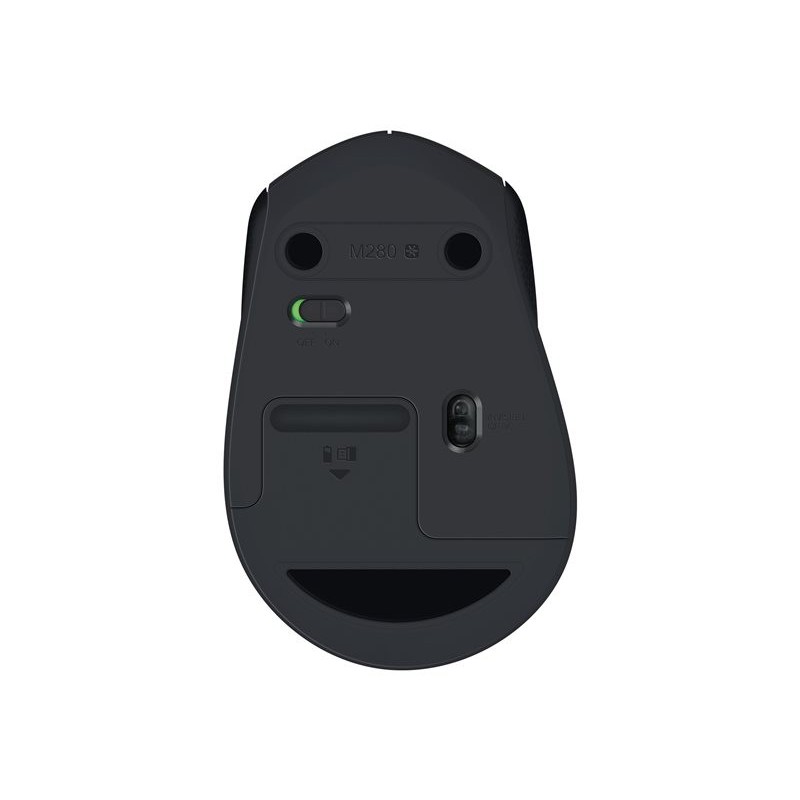 LOGITECH M280 Mouse right-handed optical 3 buttons wireless 2.4 GHz USB wireless receiver black