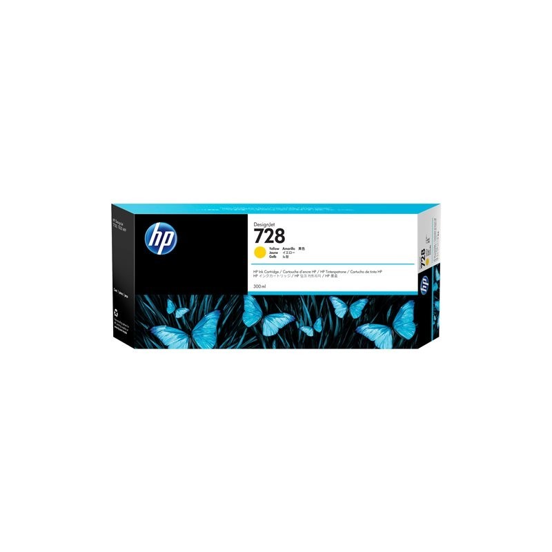 HP 728 300-ml Yellow Ink Cartridge