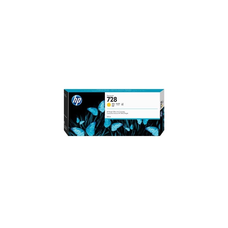 HP 728 300-ml Yellow Ink Cartridge