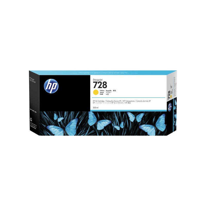 HP 728 300-ml Yellow Ink Cartridge