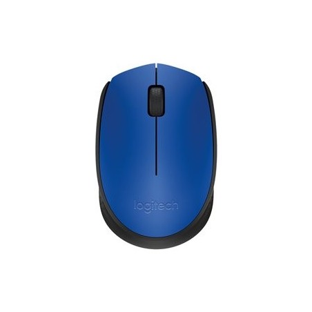 LOGITECH M171 Mouse right and left-handed wireless 2.4 GHz USB wireless receiver black blue
