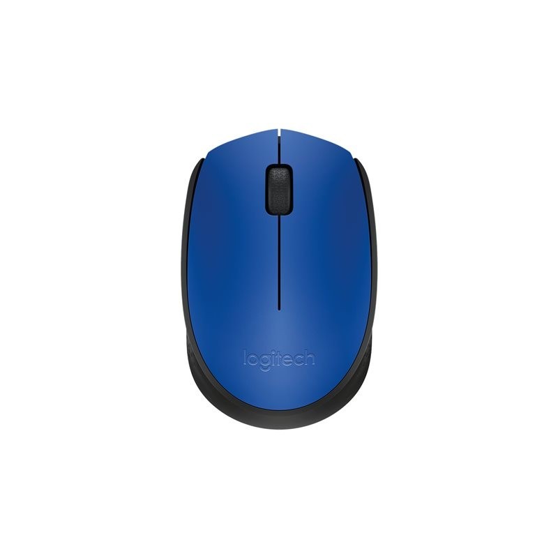 LOGITECH M171 Mouse right and left-handed wireless 2.4 GHz USB wireless receiver black blue