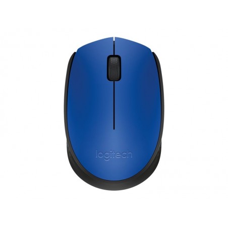 LOGITECH M171 Mouse right and left-handed wireless 2.4 GHz USB wireless receiver black blue