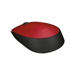 LOGITECH M171 Mouse wireless 2.4 GHz USB wireless receiver black red