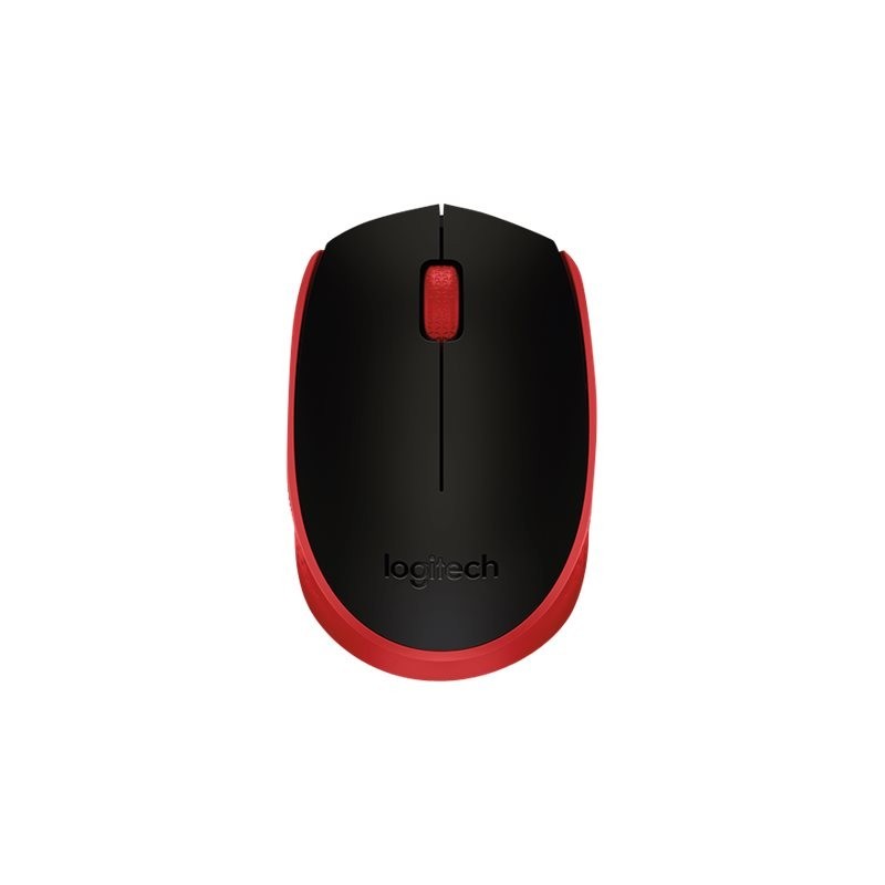 LOGITECH M171 Mouse wireless 2.4 GHz USB wireless receiver black red