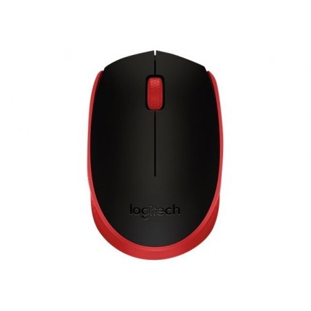 LOGITECH M171 Mouse wireless 2.4 GHz USB wireless receiver black red