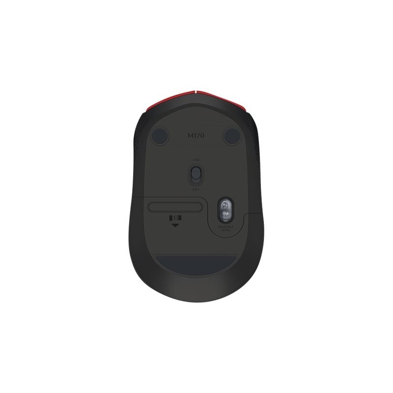 LOGITECH M171 Mouse wireless 2.4 GHz USB wireless receiver black red