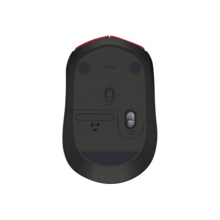 LOGITECH M171 Mouse wireless 2.4 GHz USB wireless receiver black red