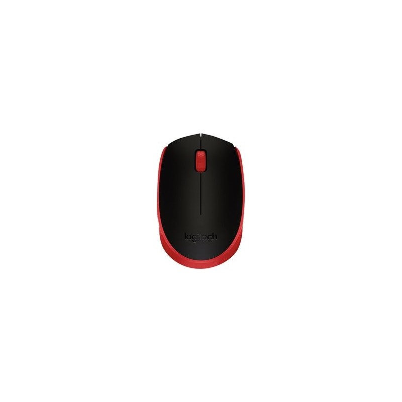 LOGITECH M171 Mouse wireless 2.4 GHz USB wireless receiver black red