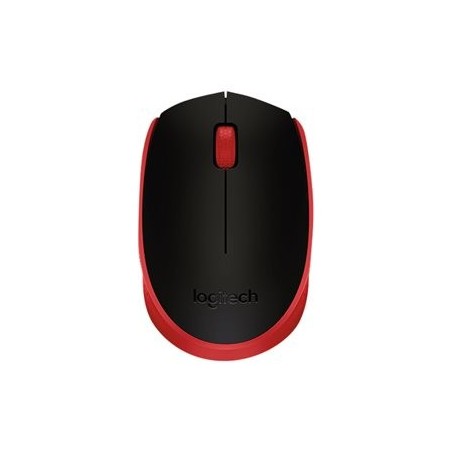 LOGITECH M171 Mouse wireless 2.4 GHz USB wireless receiver black red