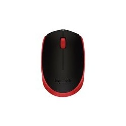 LOGITECH M171 Mouse wireless 2.4 GHz USB wireless receiver black red