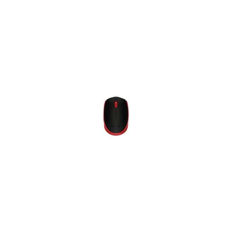 LOGITECH M171 Mouse wireless 2.4 GHz USB wireless receiver black red