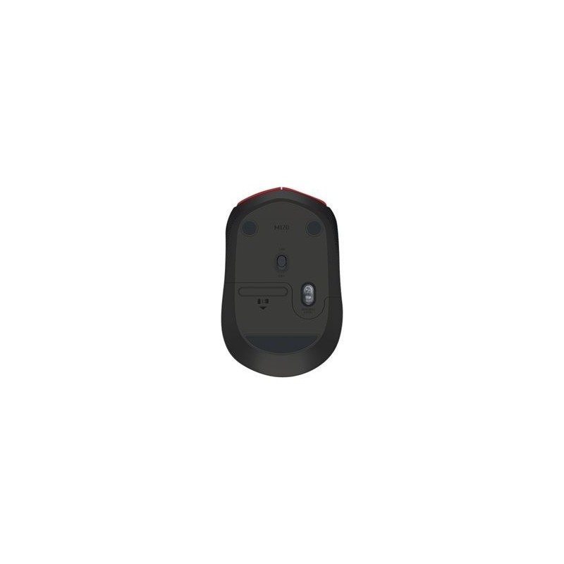 LOGITECH M171 Mouse wireless 2.4 GHz USB wireless receiver black red