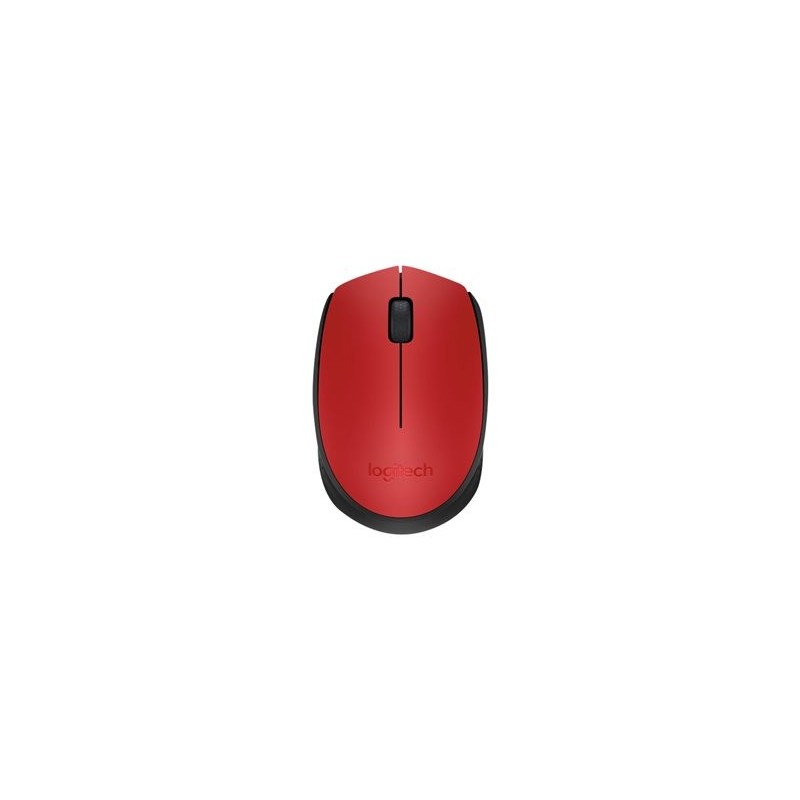 LOGITECH M171 Mouse wireless 2.4 GHz USB wireless receiver black red